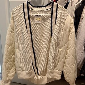 Aerie Cream and Black Knit Sweater